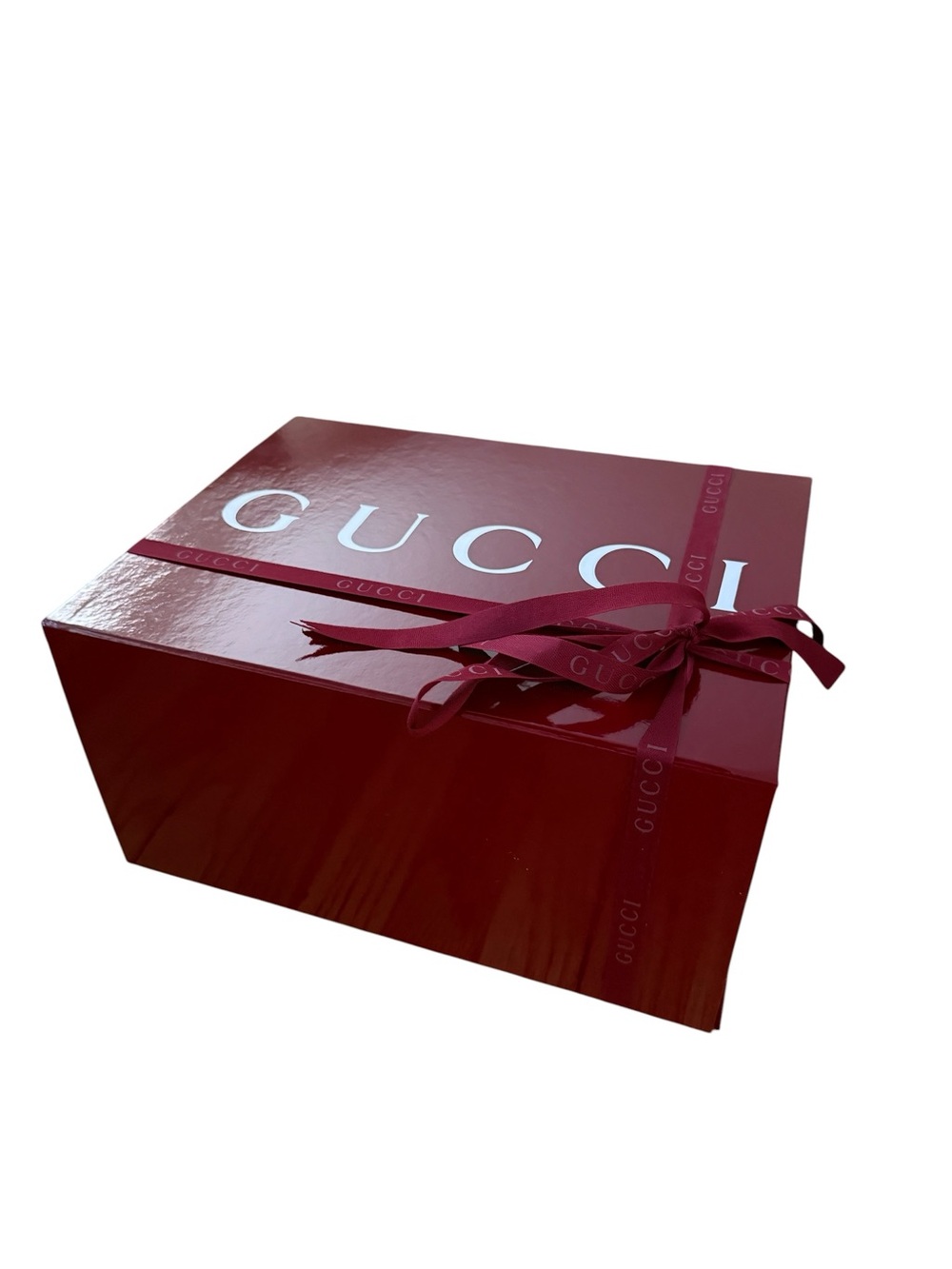 Gucci Burgundy Gift Box with Ribbon